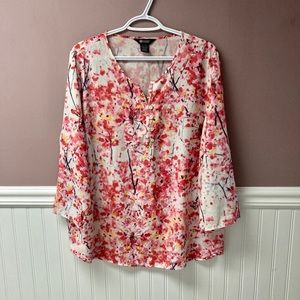 Haggar Clothing floral blouse